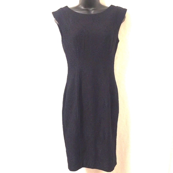 French Connection Dresses & Skirts - French Connection Dress Sheath Navy Black Lace 4